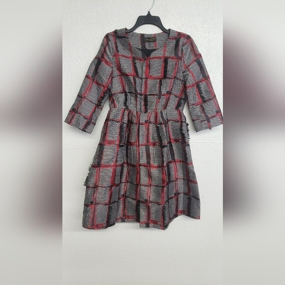 Gyalwana Plaid Coat Dress Size 9 - Picture 1 of 9